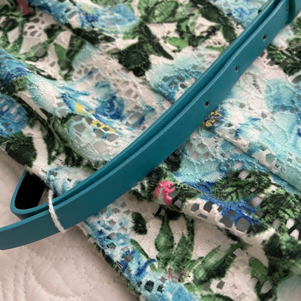 R & M Richards Floral Eyelet Lace Fit and Flare Dress - Picture 6 of 16